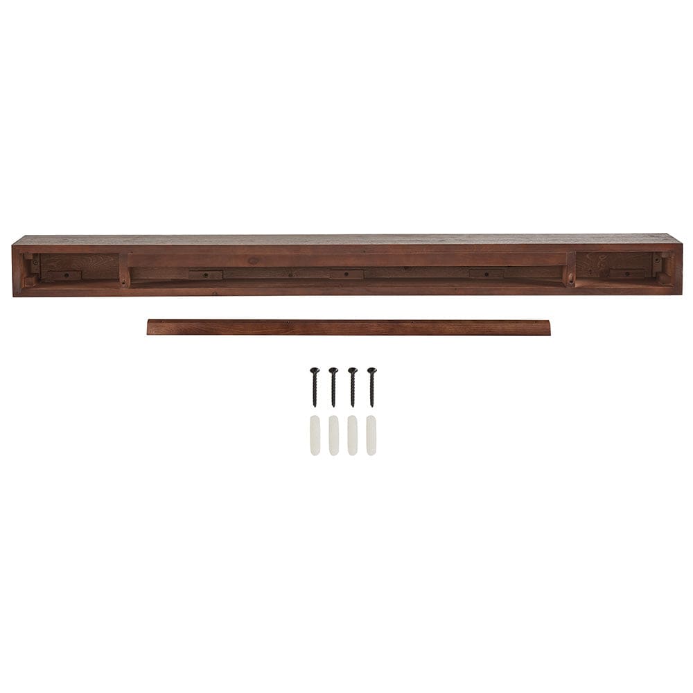 Alt View 8. Touchstone Home Products - Fireplace Mantel Shelf , 60" x 8" x 4.75", Solid Pine Wood Mantel for Over Fireplace - Espresso Finish.