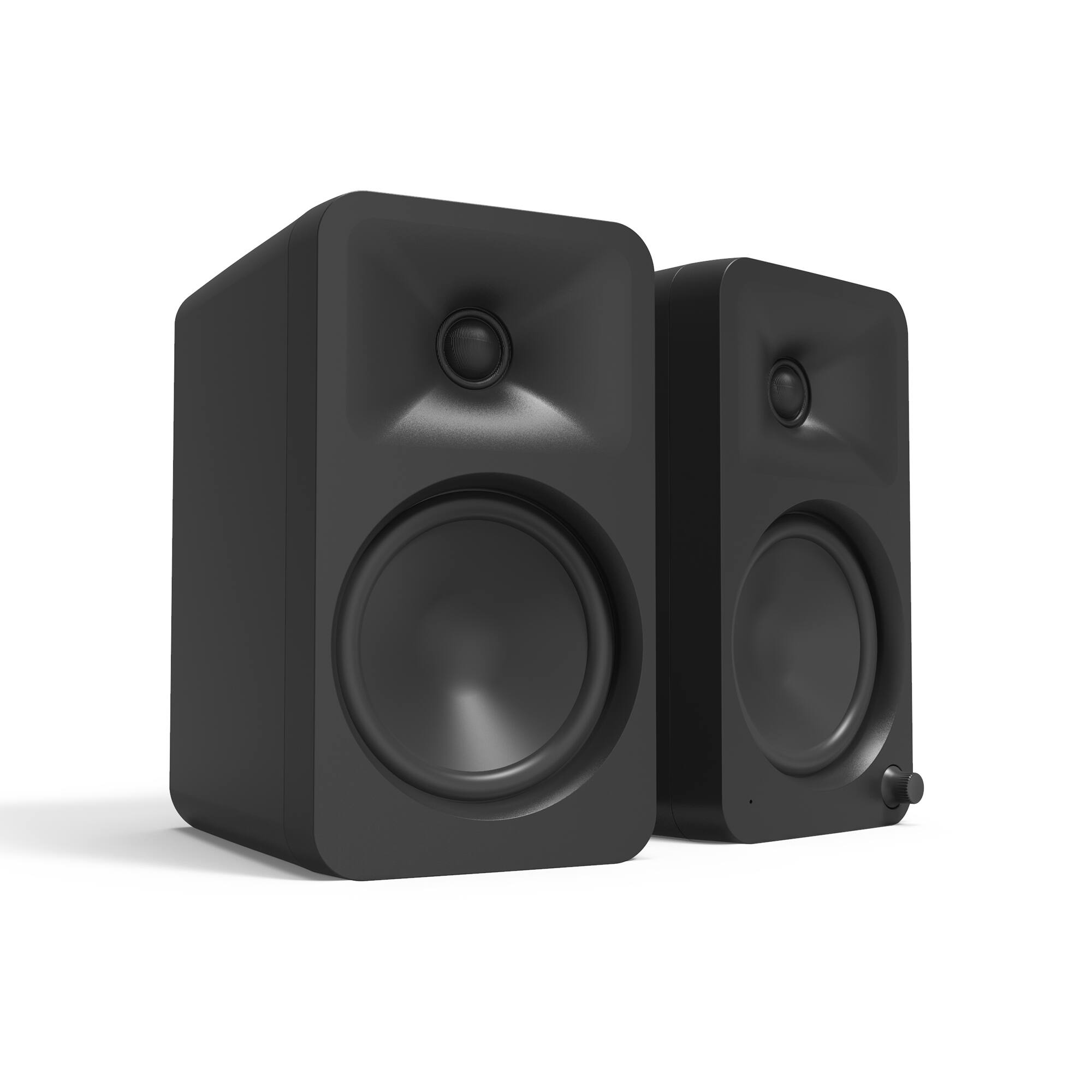 Angle. Kanto - Kanto ORA4 Powered Bluetooth Desktop Speakers - Pair (Matte Black) - Black.