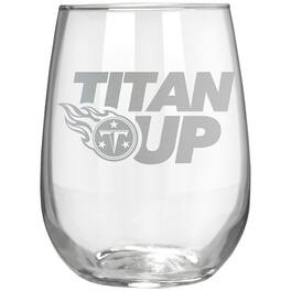 Great American Products - Tennessee Titans Etched 17oz. Rally Cry Stemless Wine Glass - Multicolor
