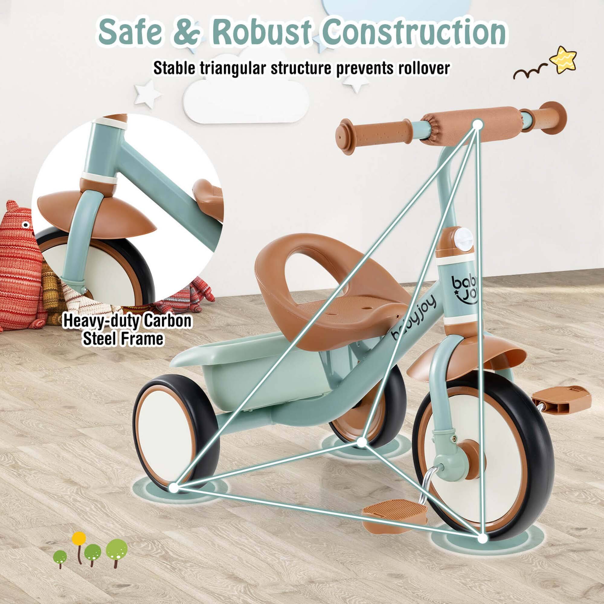 Safe & Robust Construction  
Stable triangular structure prevents rollover  

Heavy-duty Carbon Steel Frame