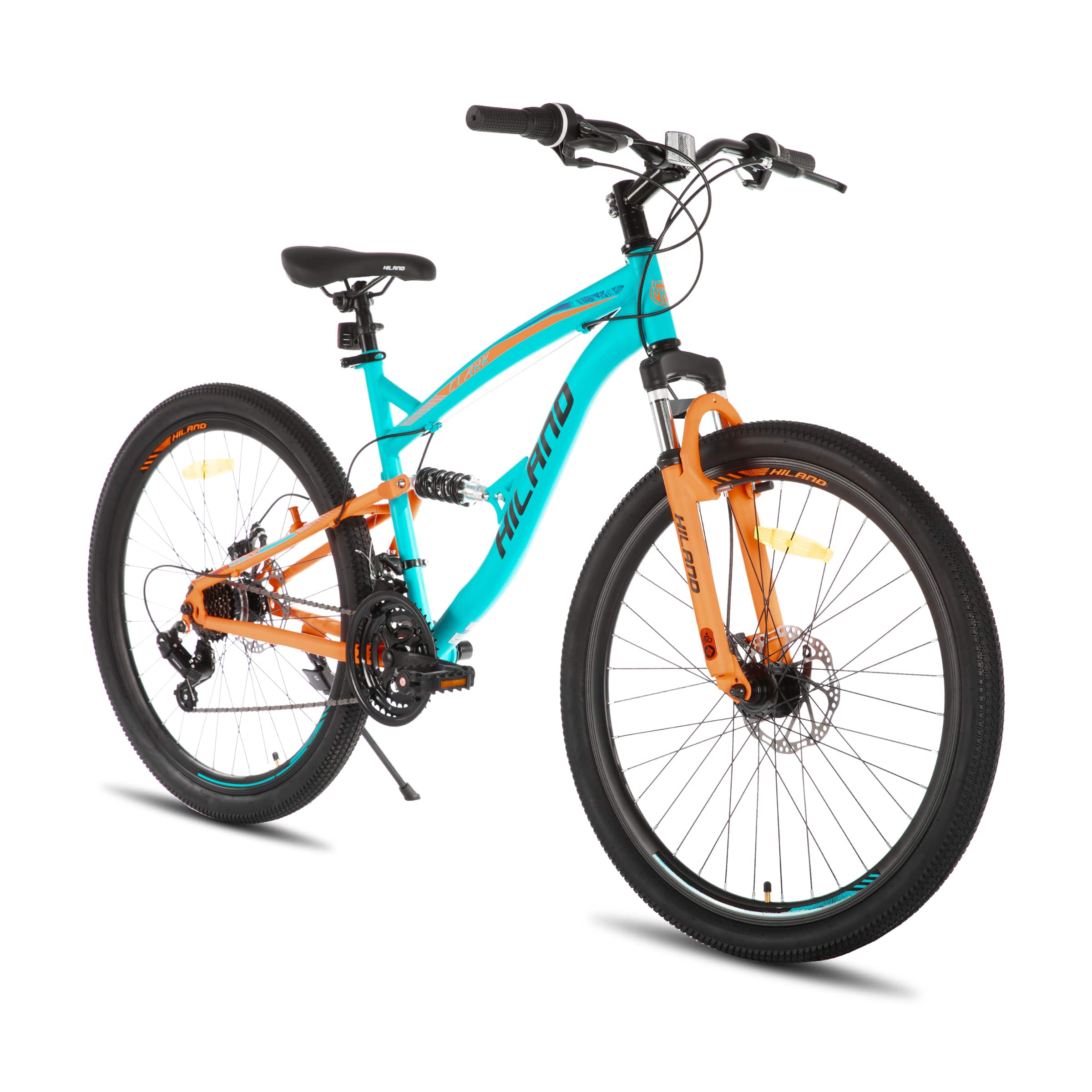 HILAND - Full Suspension 26" Men's Mountain Bike - Adult MTB for Adults - Blue