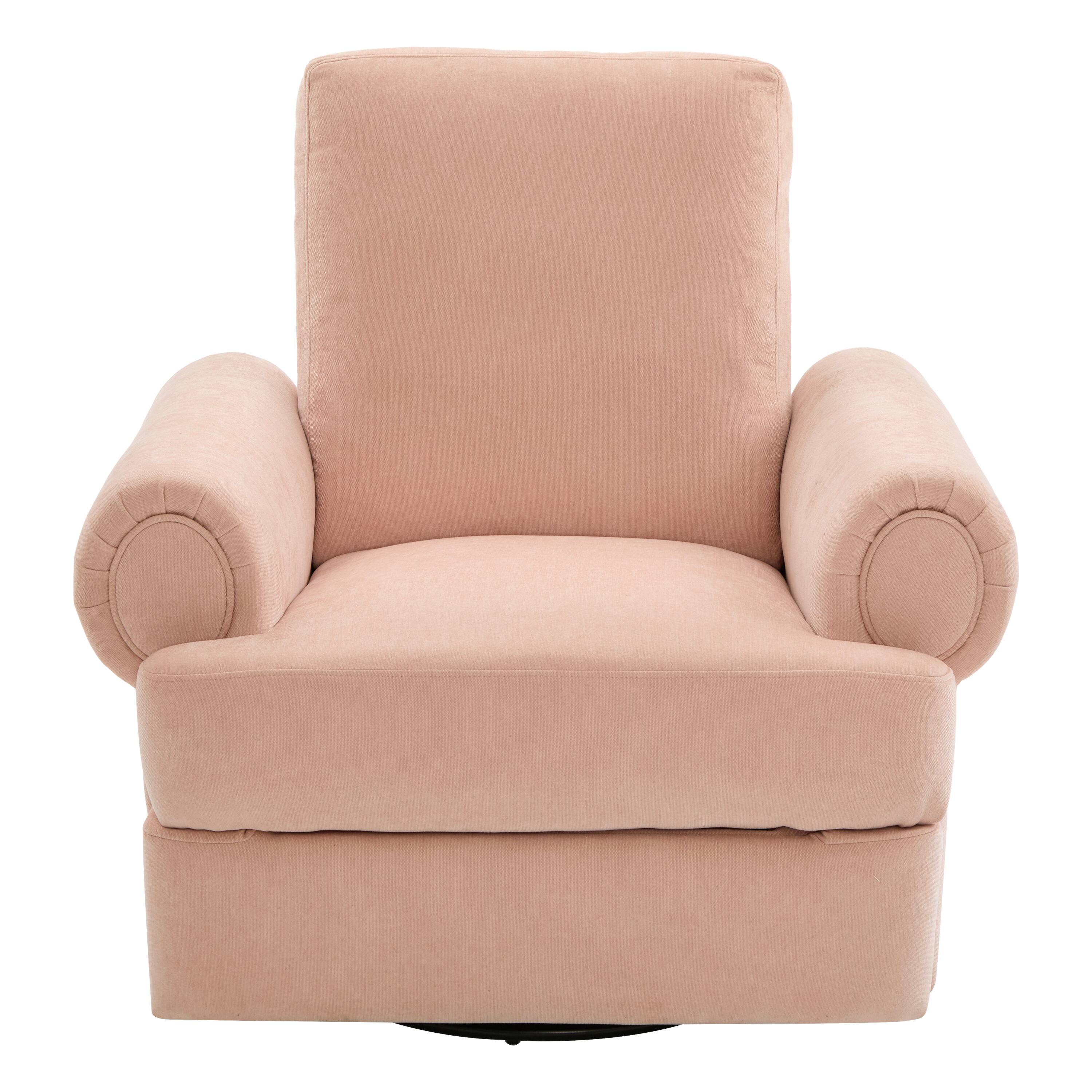 Alt View 1. TinyHomie - Manual Recliner Sofa Swivel Recliner Rocker Chair with Adjustable Backrest for Living Room Bedroom or Nursery Pink - Pink.