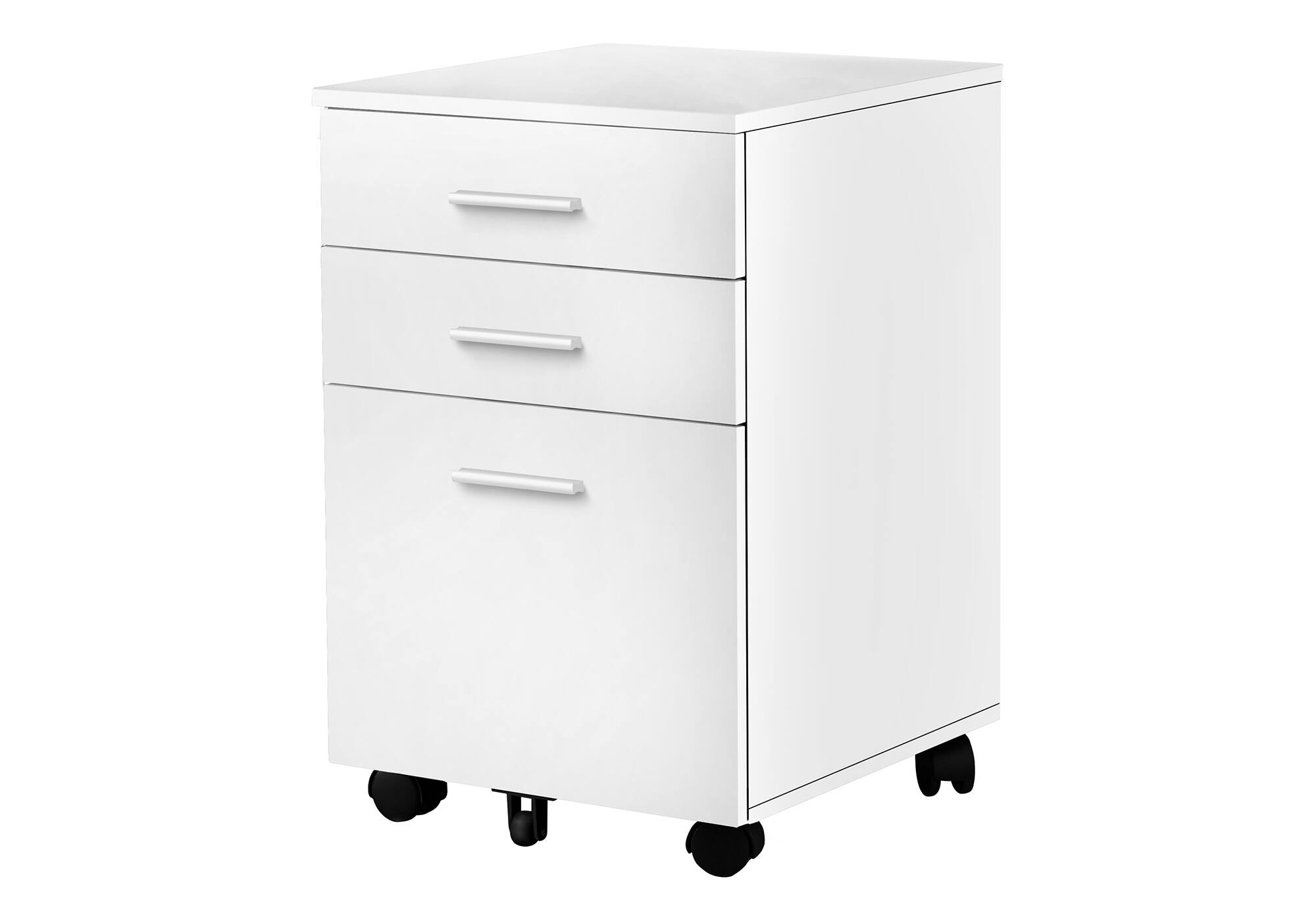 Angle. TinyHomie - File Cabinet Rolling Mobile Storage Drawers Printer Stand Office Work White Laminate Contemporary Modern.