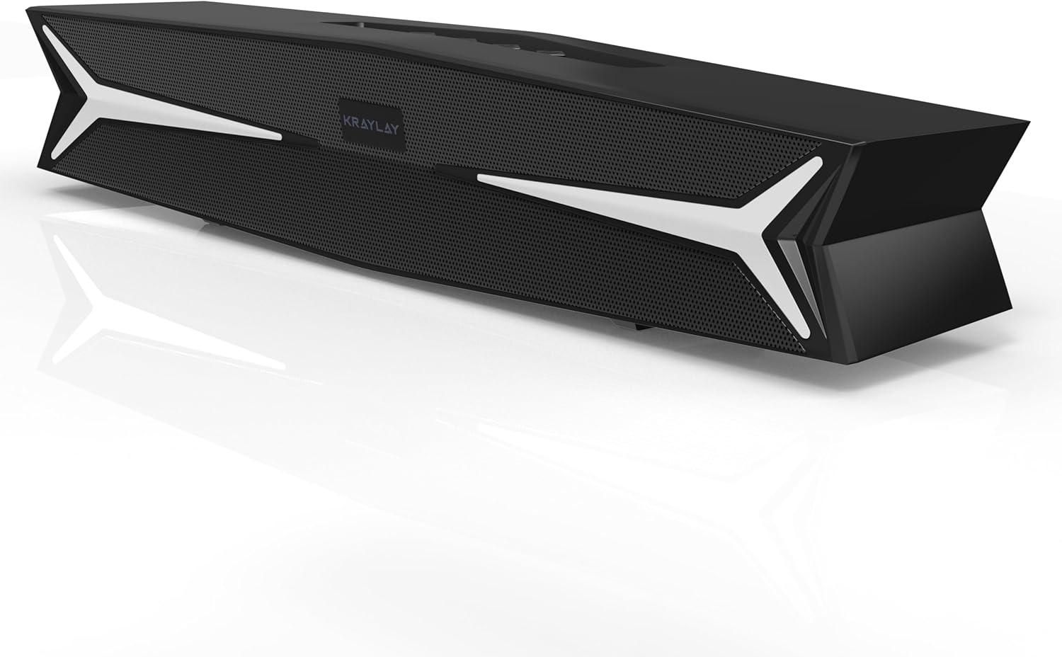 Alt View 5. Stamp n Camp - Desktop Soundbar for Computer | Bluetooth Soundbar with RGB LED Lights | Bass | AUX USB USB-C | Soundbar for... - default.