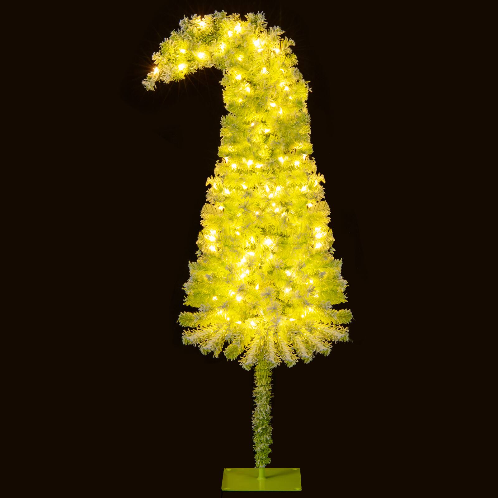 Alt View 9. Gymax - Gymax 6 FT Whimsical Christmas Tree Pre-Lit Artificial Holiday Tree w/ Bendable Top - Green.