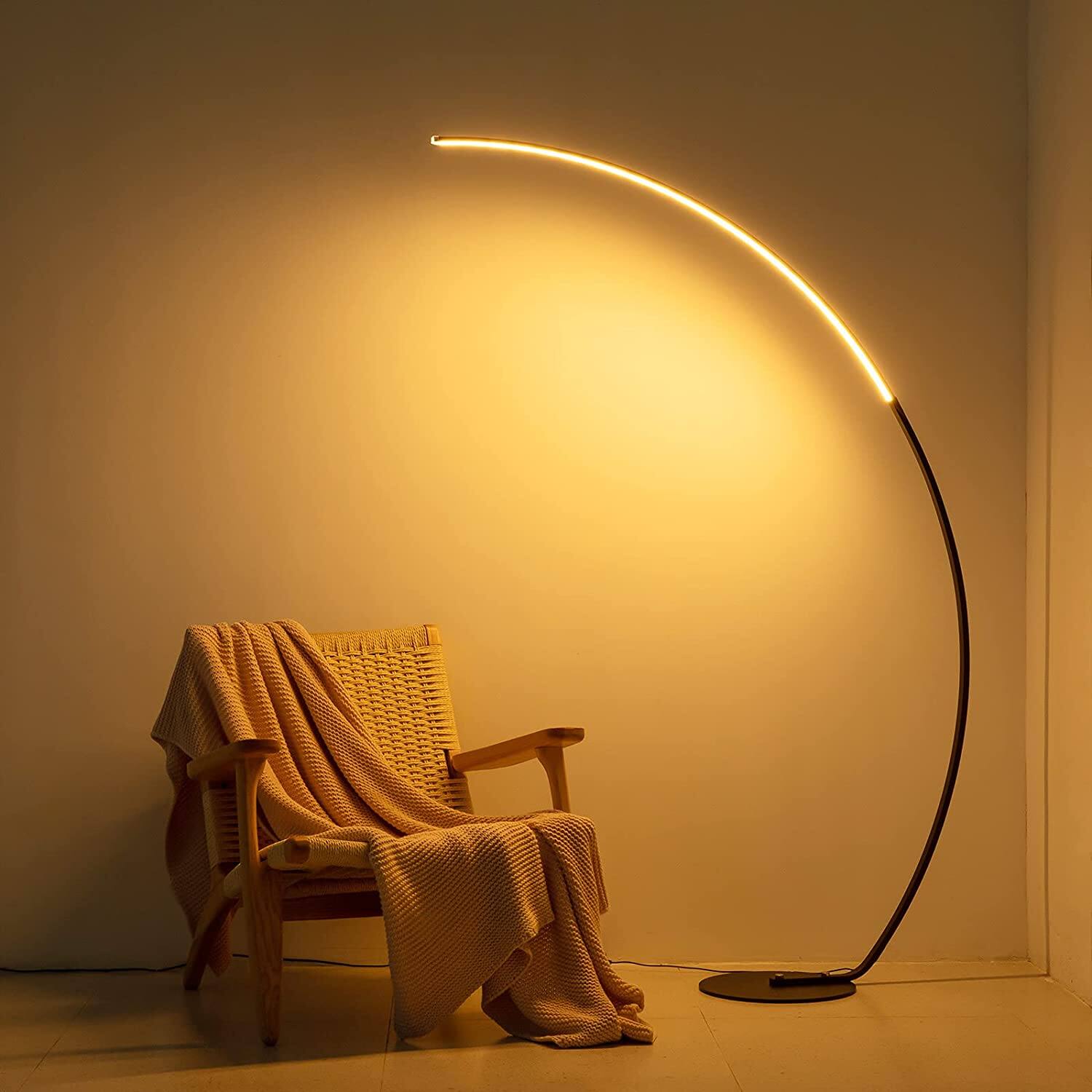 Front. Lamp Depot - RGBW Color-changing Arched Floor Lamp.