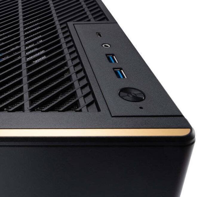 Alt View 1. In Win - In Win IW-CS-A5BLK-1AM120S A5 Computer Case - Mid-tower - Black - Tempered Glass, Aluminium, Acrylonitrile Butadiene - Black.