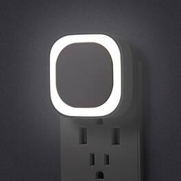 Dazzed Corner - 2 Pack Plug-In Night Light, Auto Dusk to Dawn, Soft Glow, Dimmable Diffused Light - Day White