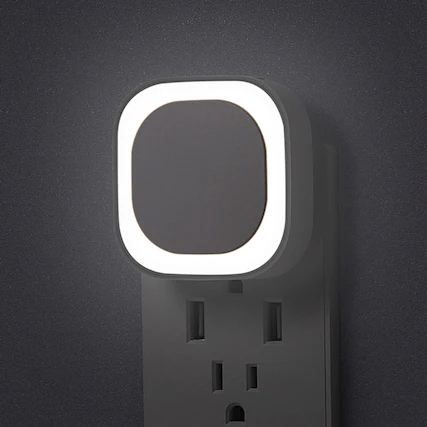 Front. Dazzed Corner - 2 Pack Plug-In Night Light, Auto Dusk to Dawn, Soft Glow, Dimmable Diffused Light - Day White.
