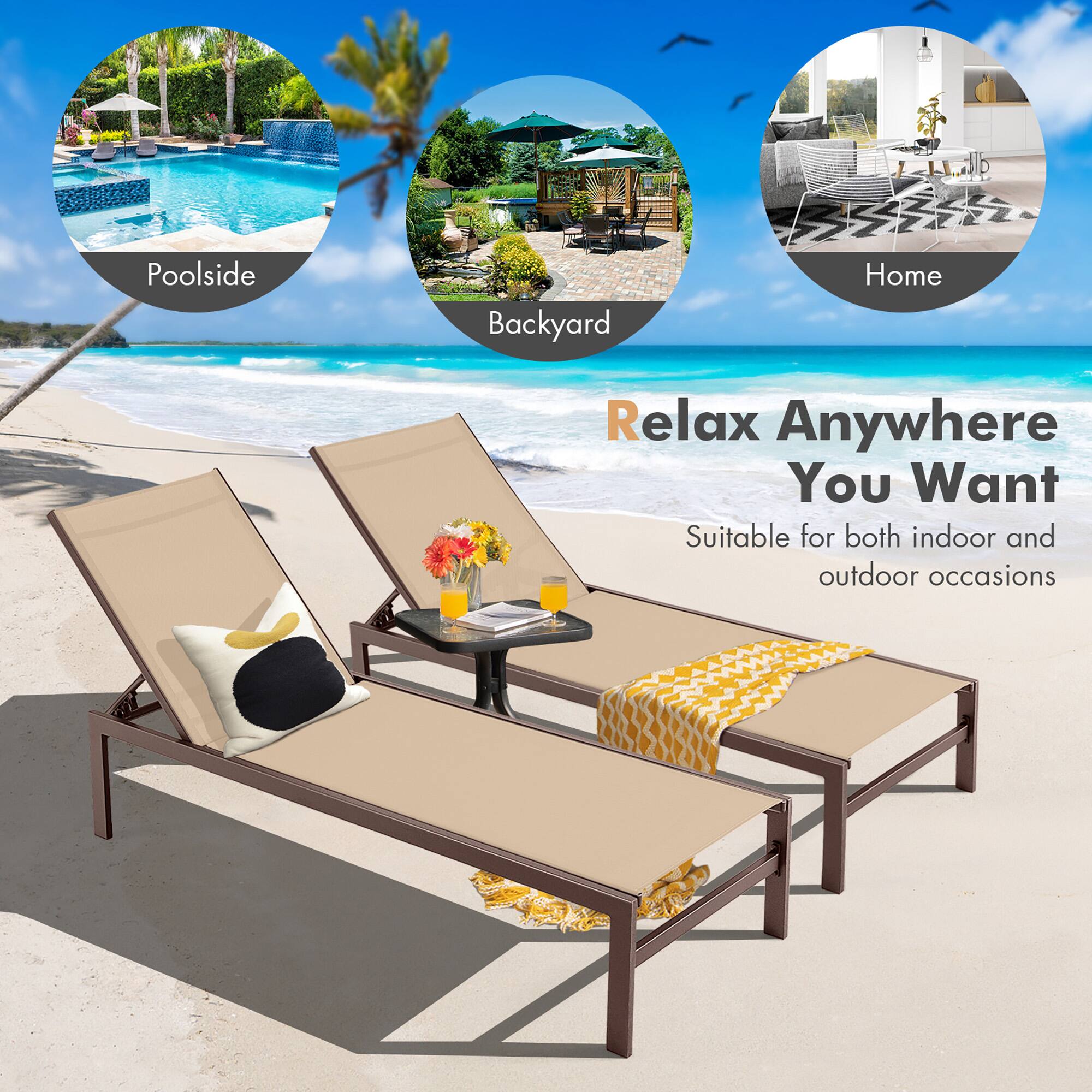 Relax Anywhere You Want
Suitable for both indoor and outdoor occasions
Poolside
Backyard
Home