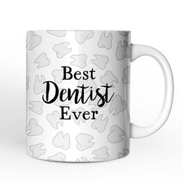 OrnamentallyYou - Dentist Mug, Dental Assistant Teeth Gift - White