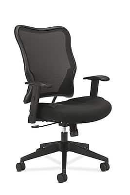 HON - Wave Mesh High-Back Task Chair, Synchro-Tilt, Adjustable Arms, Sandwich Mesh Seat - Black