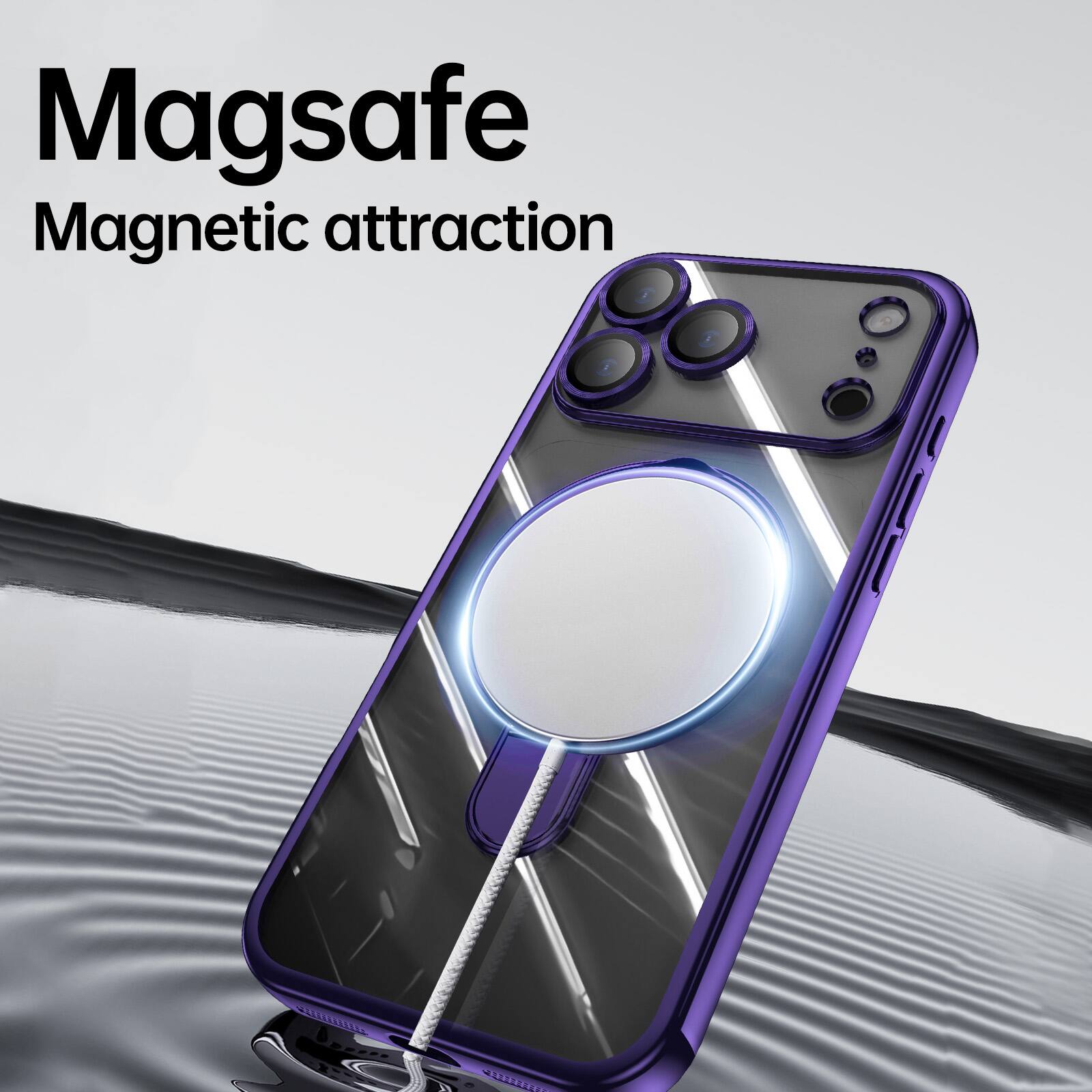 Magsafe  
Magnetic attraction