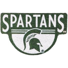 Evergreen Enterprises - Michigan State Spartans Shaped Coir Doormat - Multicolor