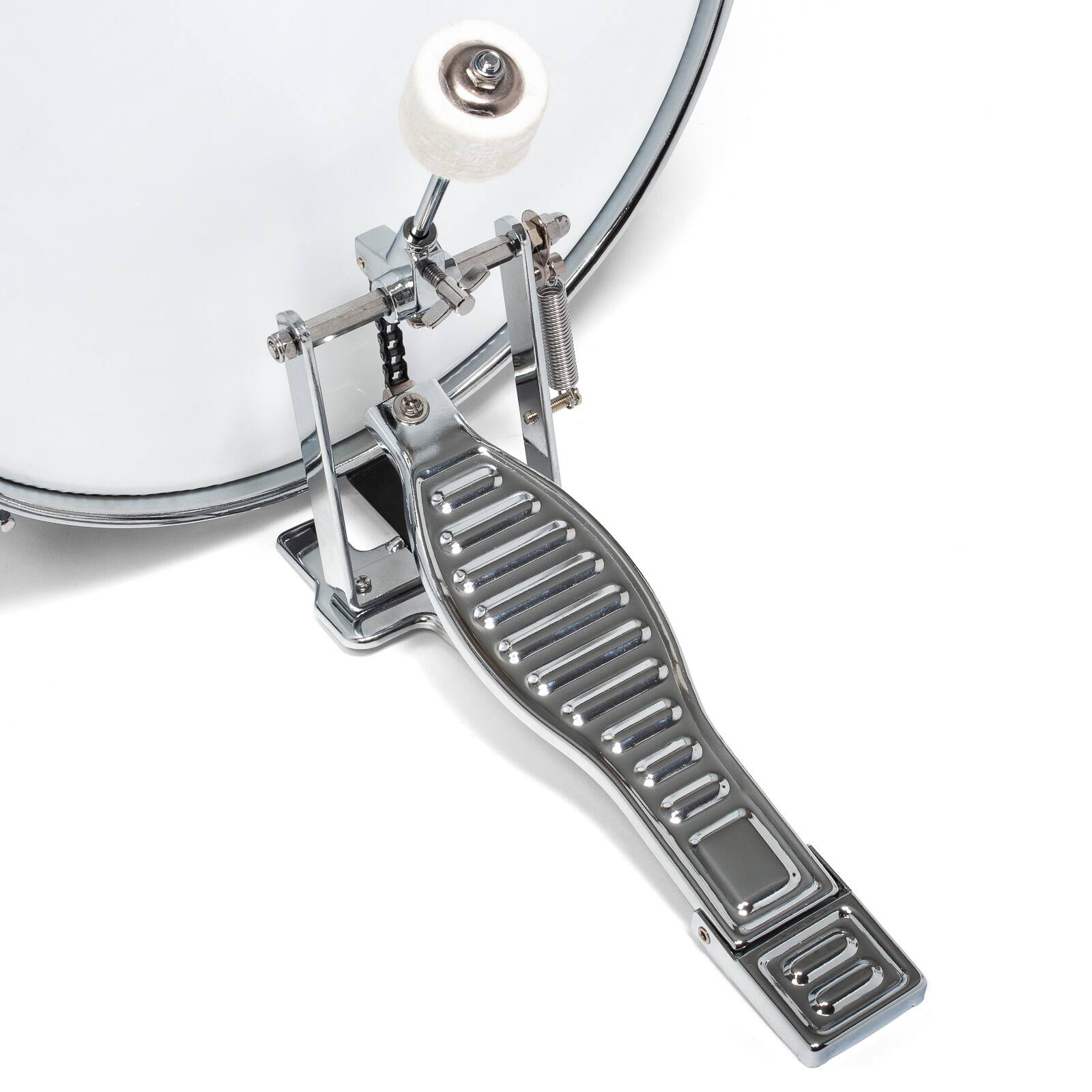 Alt View 5. Ashthorpe - Beginner Drum Kit with Brass Cymbals (Set of 5) - Black.