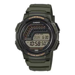 Casio - Men's Digital Sport Watch Resin Band - WS-1800-3AVCF - Green