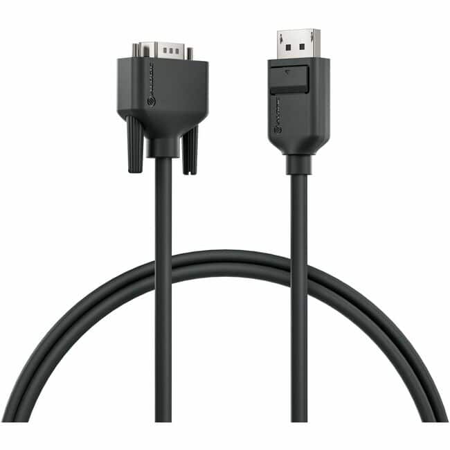 Alogic - Display Port to VGA Cable - Elements Series - Male to Male (1M) - Dark Gray