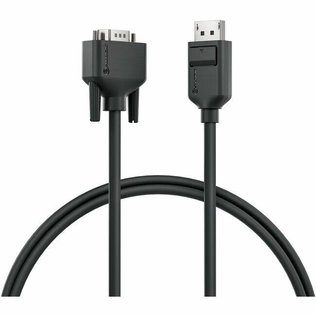 Front. Alogic - ALOGIC Display Port to VGA Cable - Elements Series - Male to Male (1M) - Dark Gray.