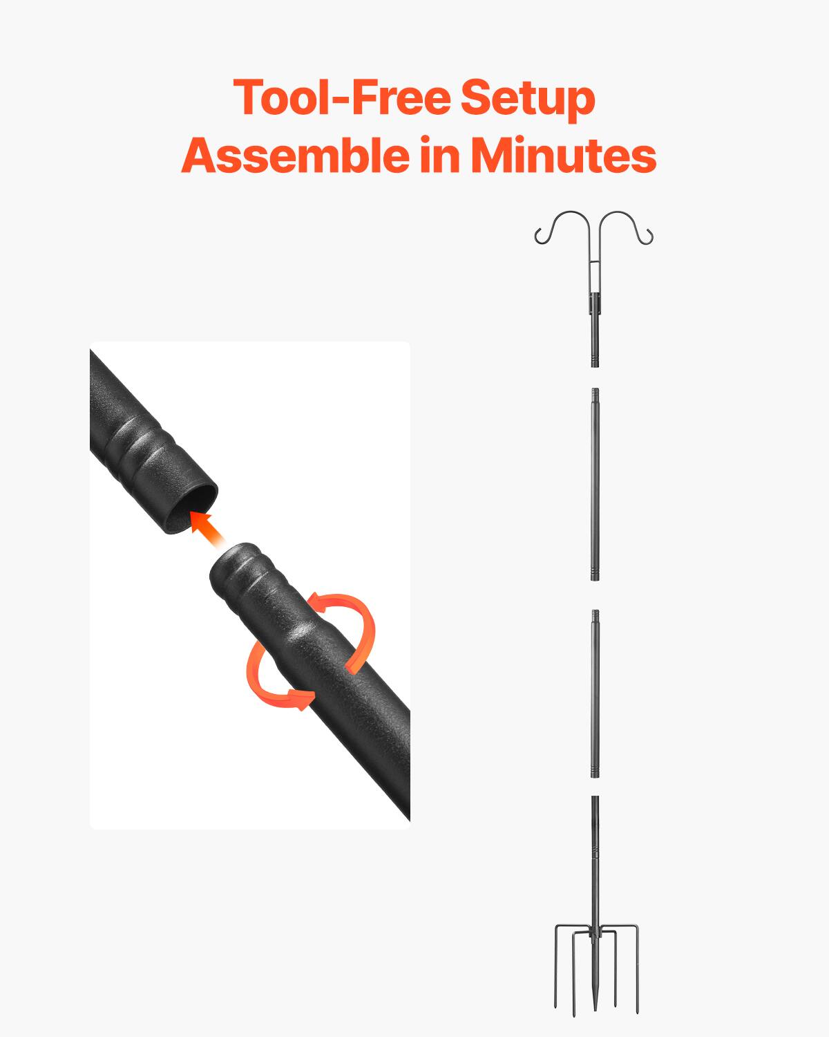 Tool-Free Setup  
Assemble in Minutes