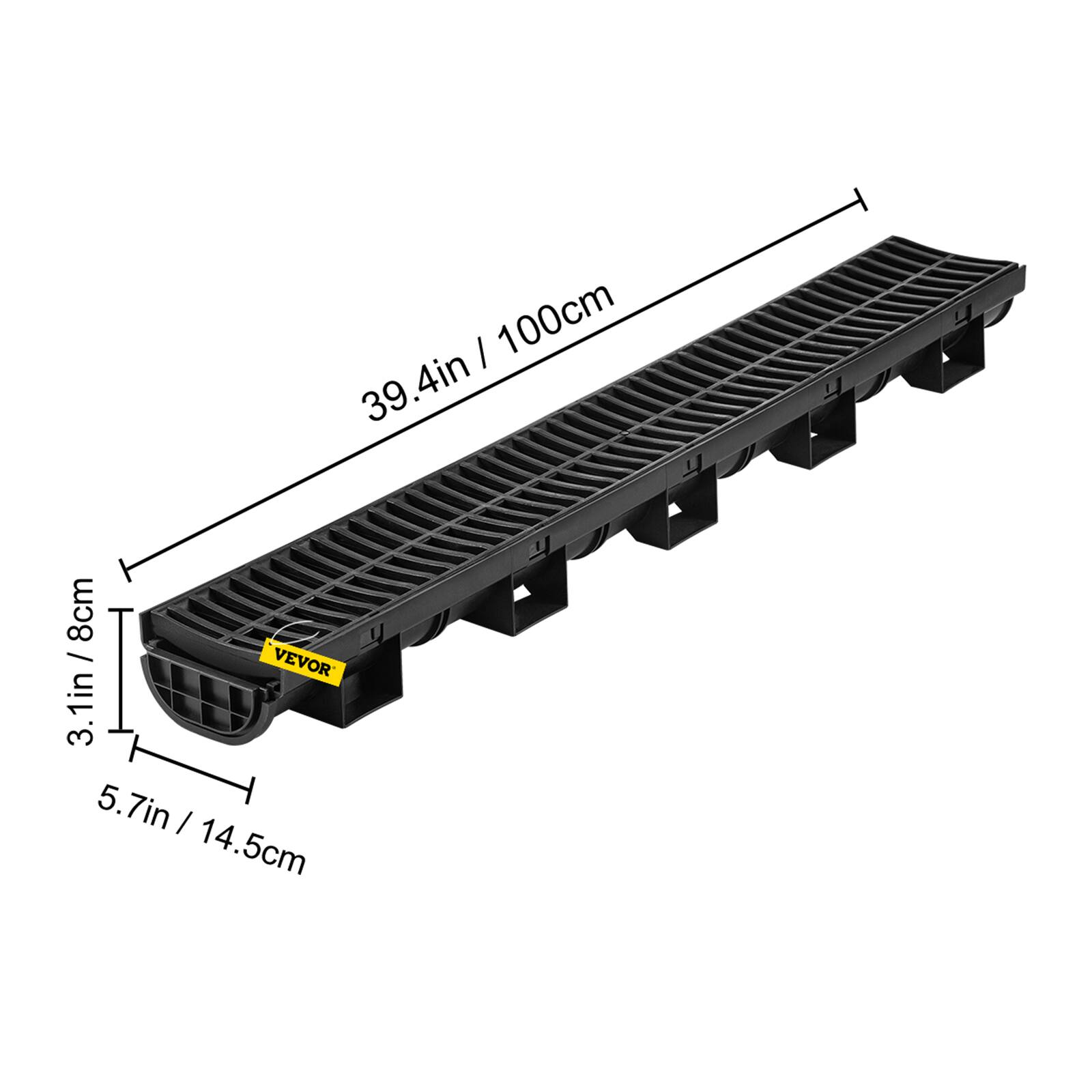 I 100cm 39.4in 1in / 1in / 8cm VEVOR 3.5.7in 14.5cm