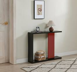 Kings Brand Furniture - Indio Console Table, Entryway Sofa Table with Storage - Yellow