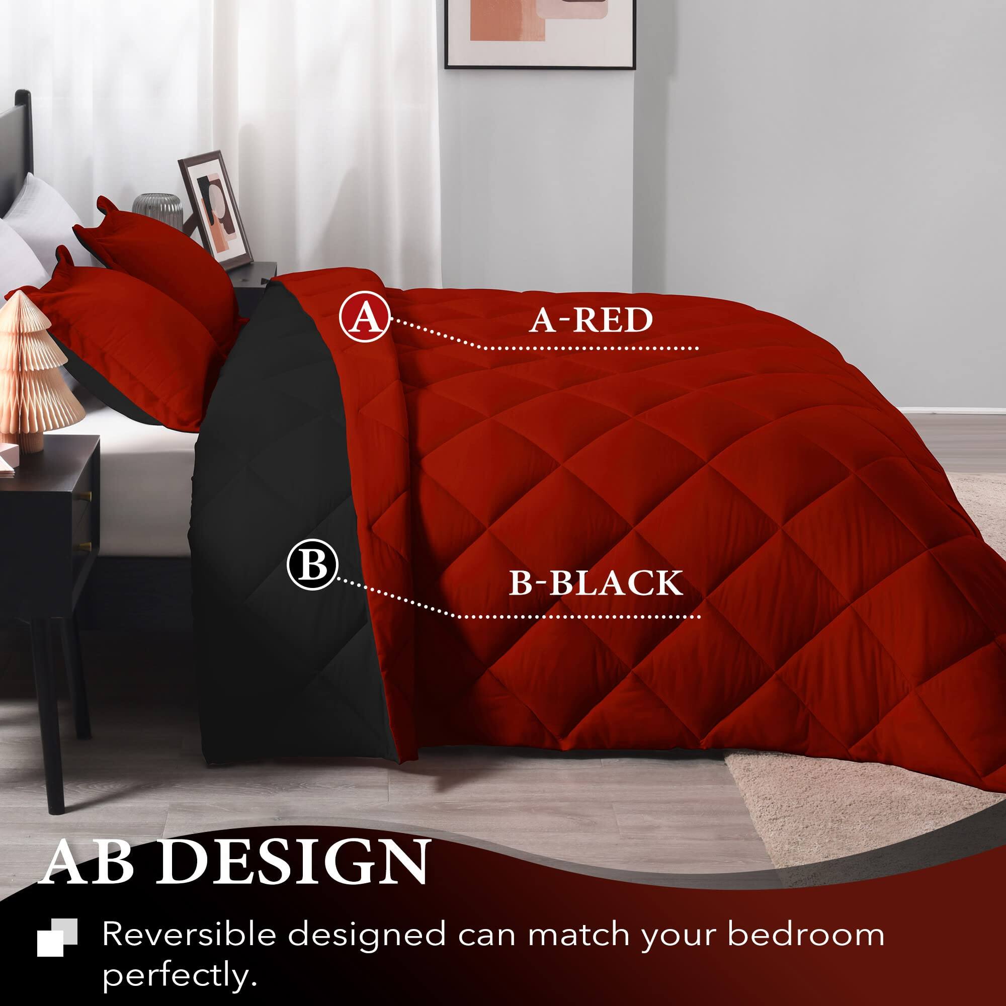 A-RED  
B-BLACK  

AB DESIGN  
Reversible designed can match your bedroom perfectly.