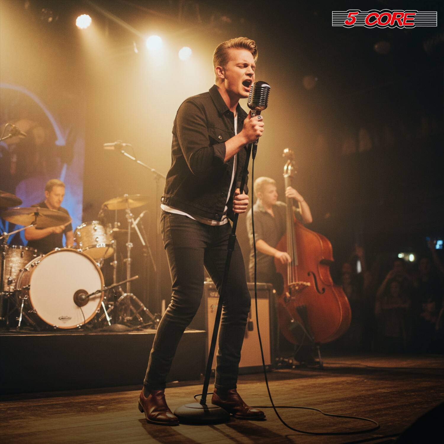 Alt View 1. 5 CORE - 5 Core Retro Dynamic Vocal Microphone Vintage Classic Mic-RTRO MIC CH BLK.