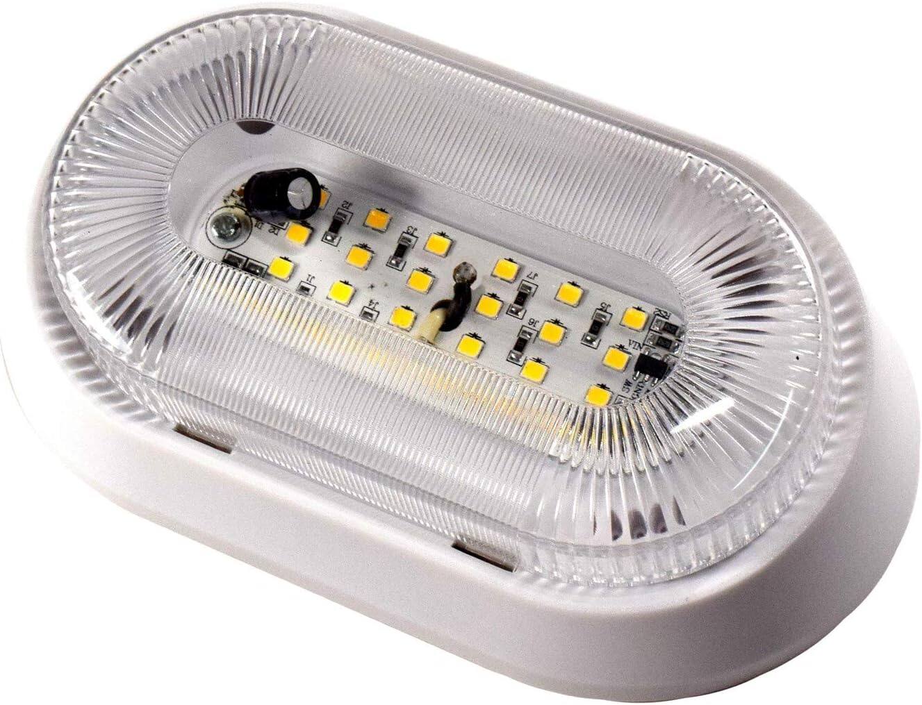 Angle. HQRP - HQRP RV LED Porch 12V Lumen Exterior Outdoor Utility Light Replacement Trailer Camper Motorhome Lighting Fixture.