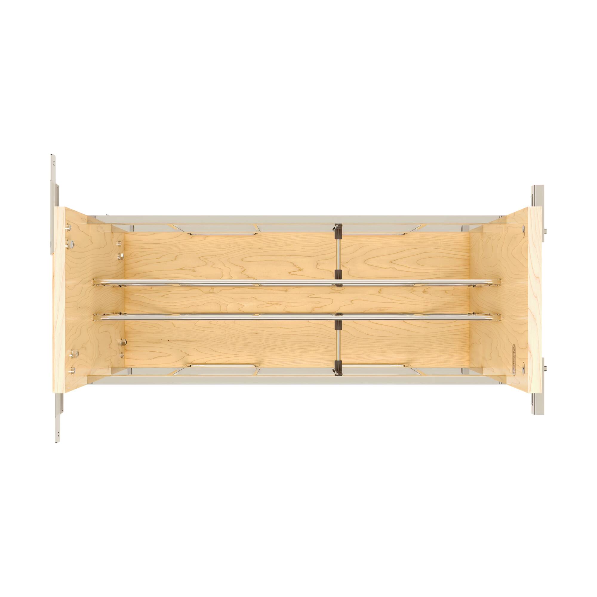 Alt View 2. Rev-A-Shelf - Rev-A-Shelf 8" Pullout Cabinet Organizer, Ball-bearing Soft-close, 447-BCBBSC-8C - Light Brown.