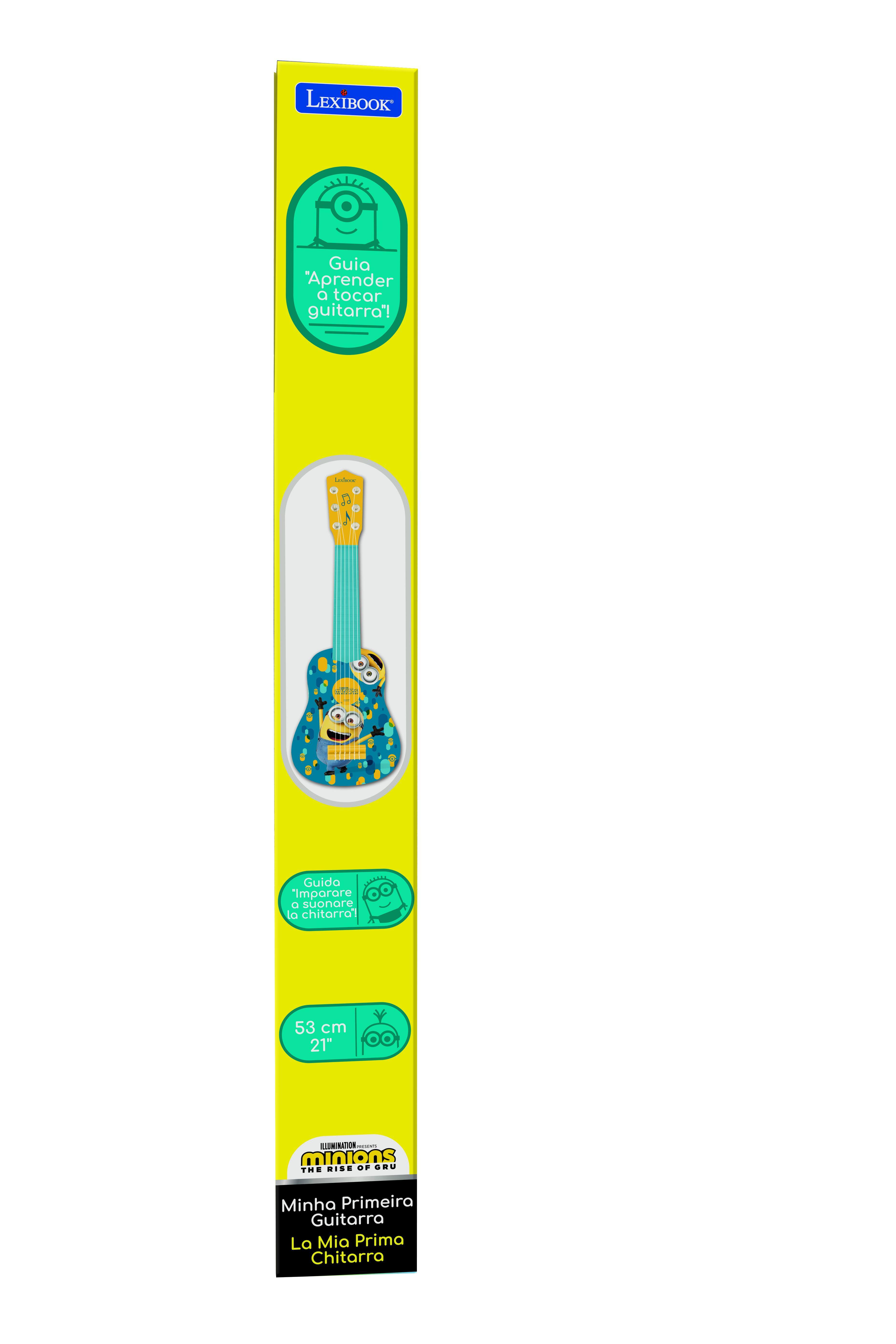 LEXIBOOK Guia Aprender a tocar guitarra"!  
Guida "Imparare O suonare la chitarra?  
53 cm 21"  
tOte -we mInions THE .... OF ORU  
Minha Primeira Guitarra  
La Mia Prima Chitarra