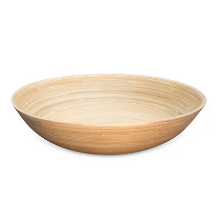 Front. Lexa - Bamboo Salad Bowl, 14 Inch, Natural Bamboo - Natural.