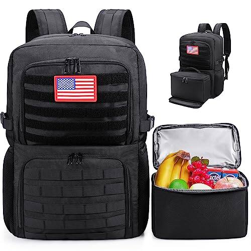Front. Live At Space - Lunch Backpack  Laptop 15.6 Inch Work W/insulated Cooler Box For Men Women Casual Daypack Commuter Picnic College Black - Black-L-15.6 inch.