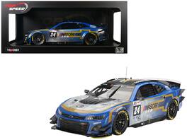Top Speed - Chevrolet Camaro ZL1 #24 Button-Johnson-Rockenfeller Post-Race Weathered Hendrick NASCAR Garage 56 24H Le Mans 2023 1/18 - Multicolor