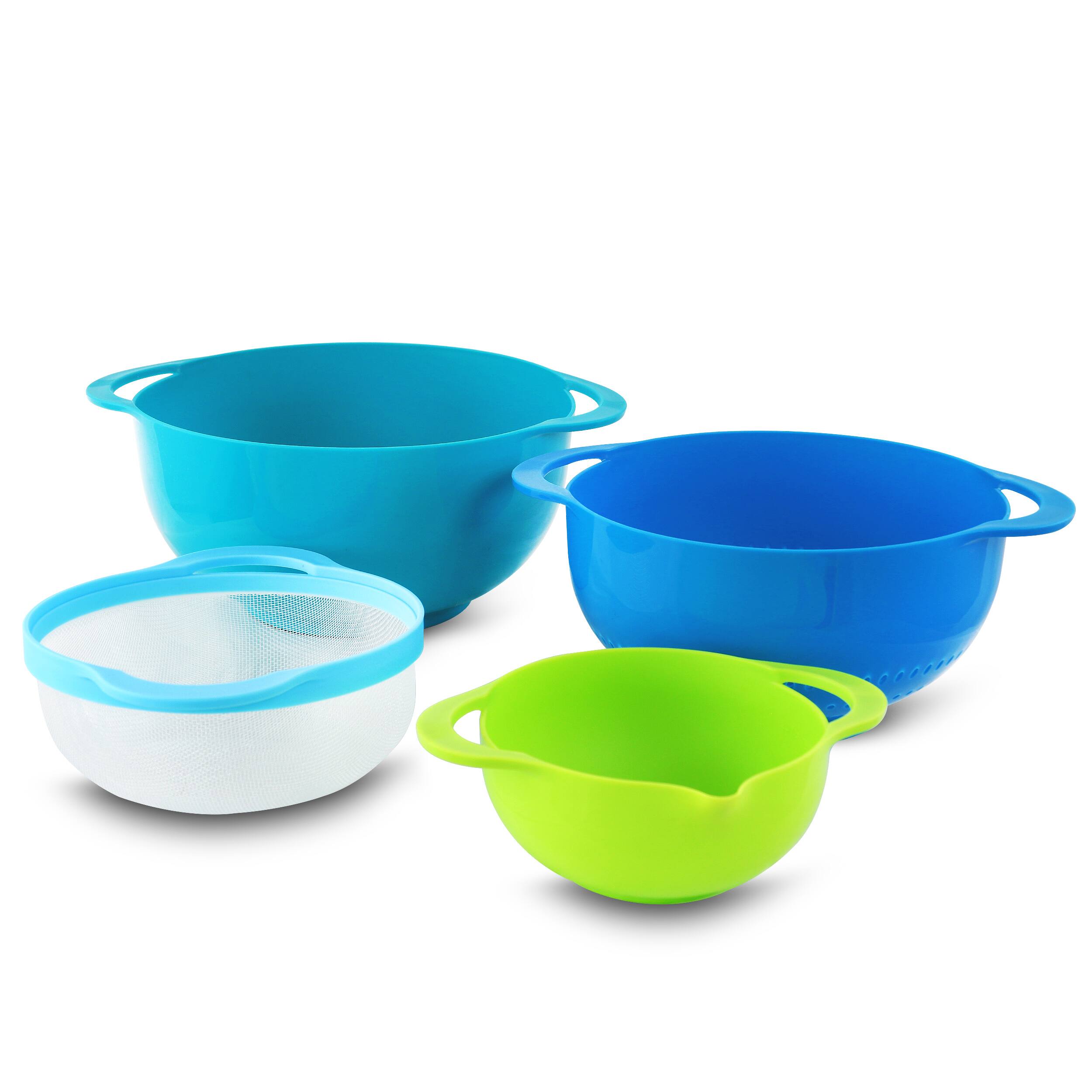Alt View 2. MegaChef - MegaChef Multipurpose Stackable Mixing Bowl and Measuring Cup Set - Multi.
