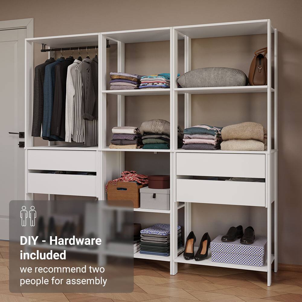DIY - Hardware included  
we recommend two people for assembly