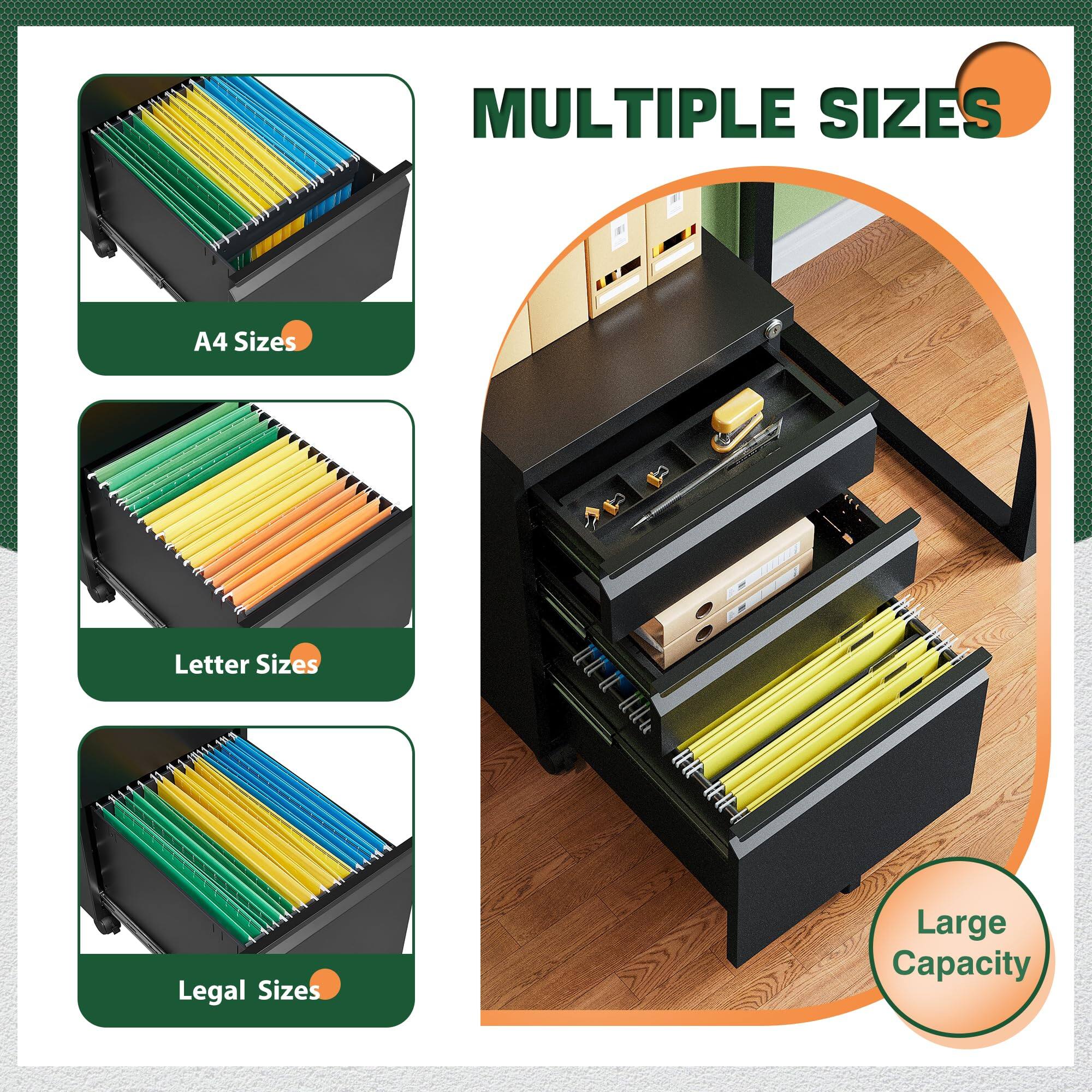 MULTIPLE SIZES

A4 Sizes

Letter Sizes

Legal Sizes

Large Capacity