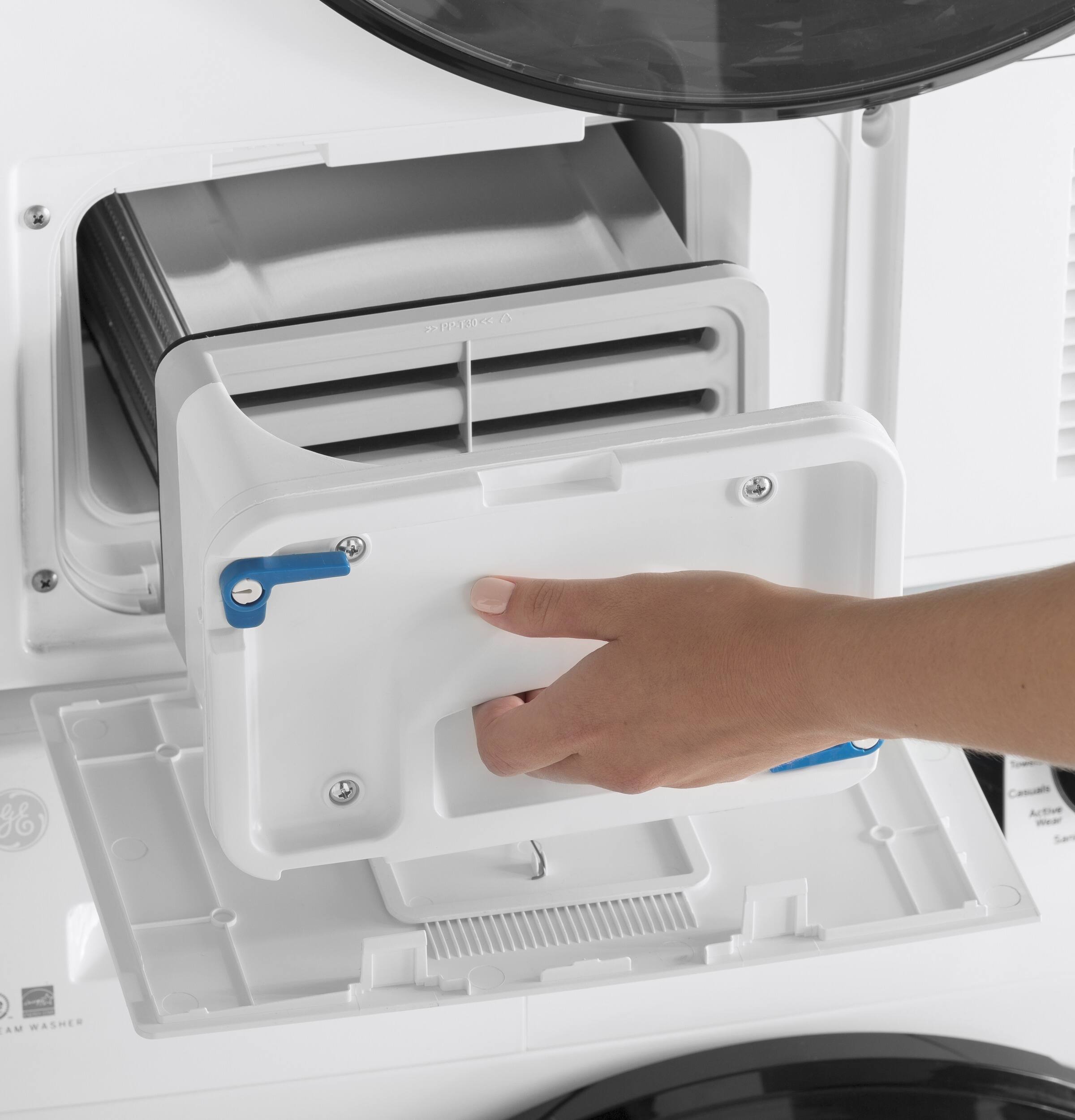 Alt View 7. GE - 4.1 Cu. Ft. Stackable 13-Cycle Electric Dryer - White.