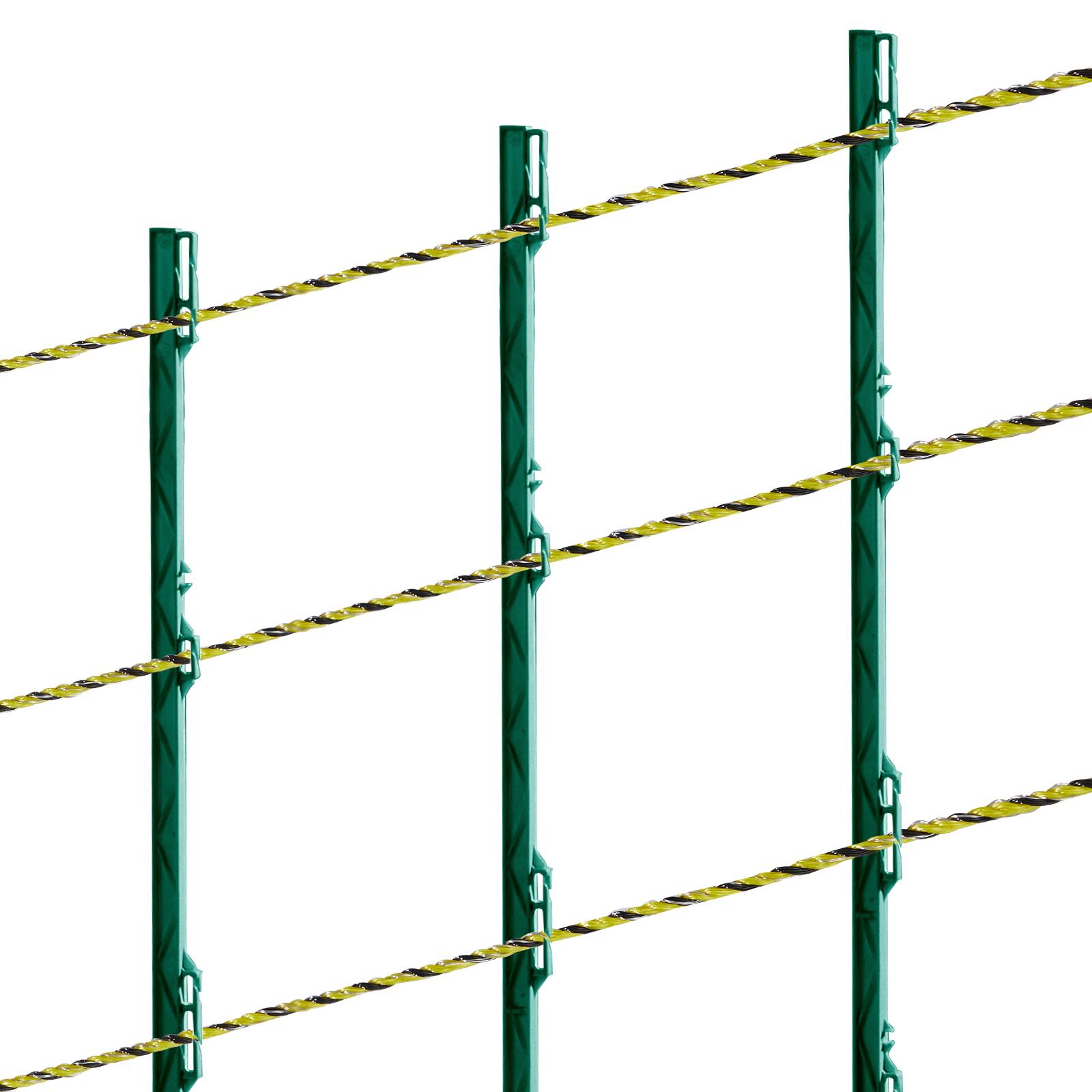 Alt View 5. VEVOR - Electric Fence Wire, 3366Ft 1026M Portable Polywire, 1/8" Diameter 6 Stainless Steel Strands for Reliable Conductivity - Yellow, Black.