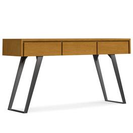 Simpli Home - Lowry 60 inch Wide Console Sofa Table - Oak Veneer