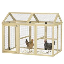 Pawhut - Chicken Run, Combinable Design with Perches, 4.6' x 2.8'