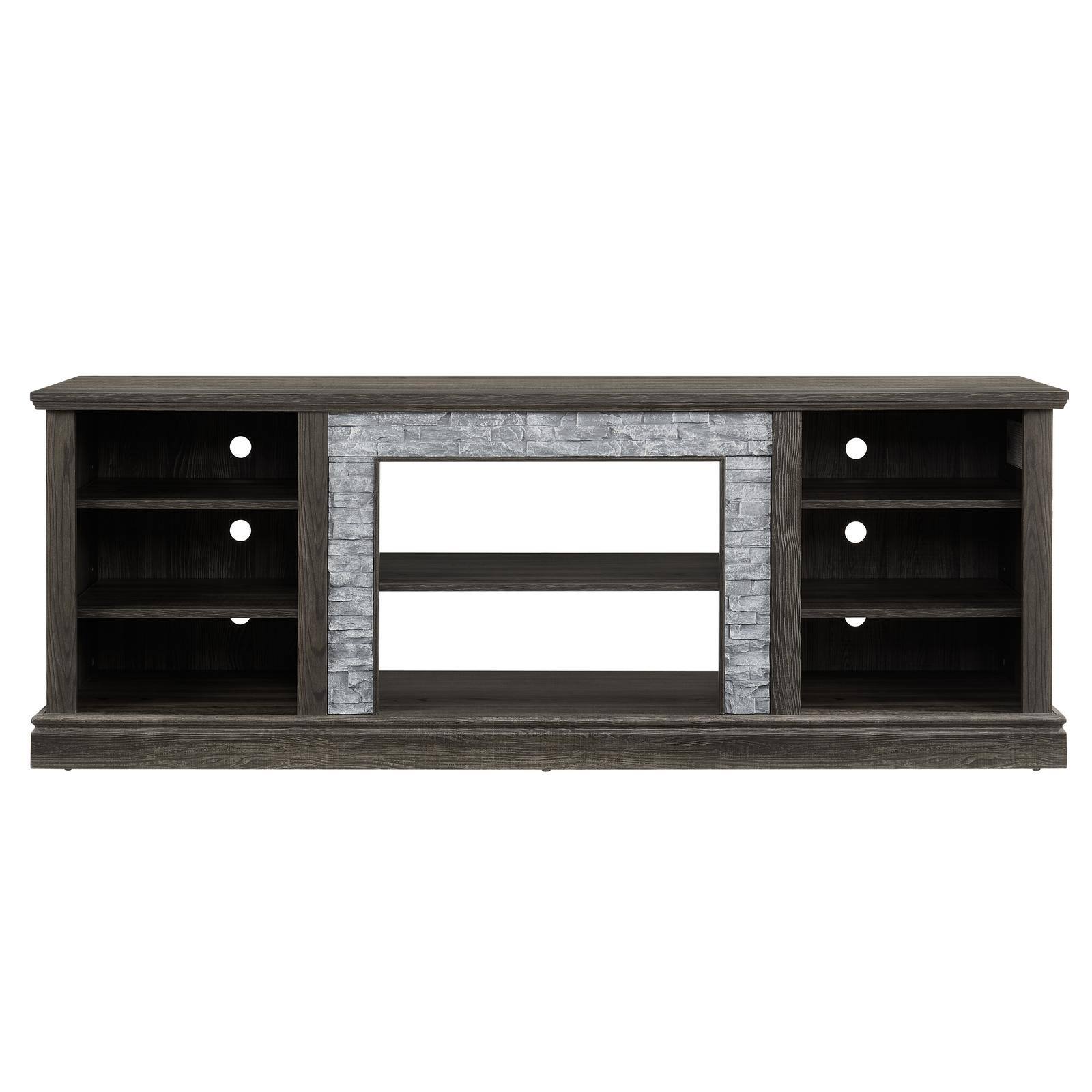 Angle. Spaco - Spaco 70.12" TV Stand for 75" TV with Faux Stacked Stone, Large Storage Cabinet, Modern Media Console for Living Room - Grey.