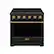 Front. Thor Kitchen - Gordon Ramsay Series by Thor Kitchen 6.0 Cu. Ft Freestanding Electric Range with Bronze Hardware - Black.