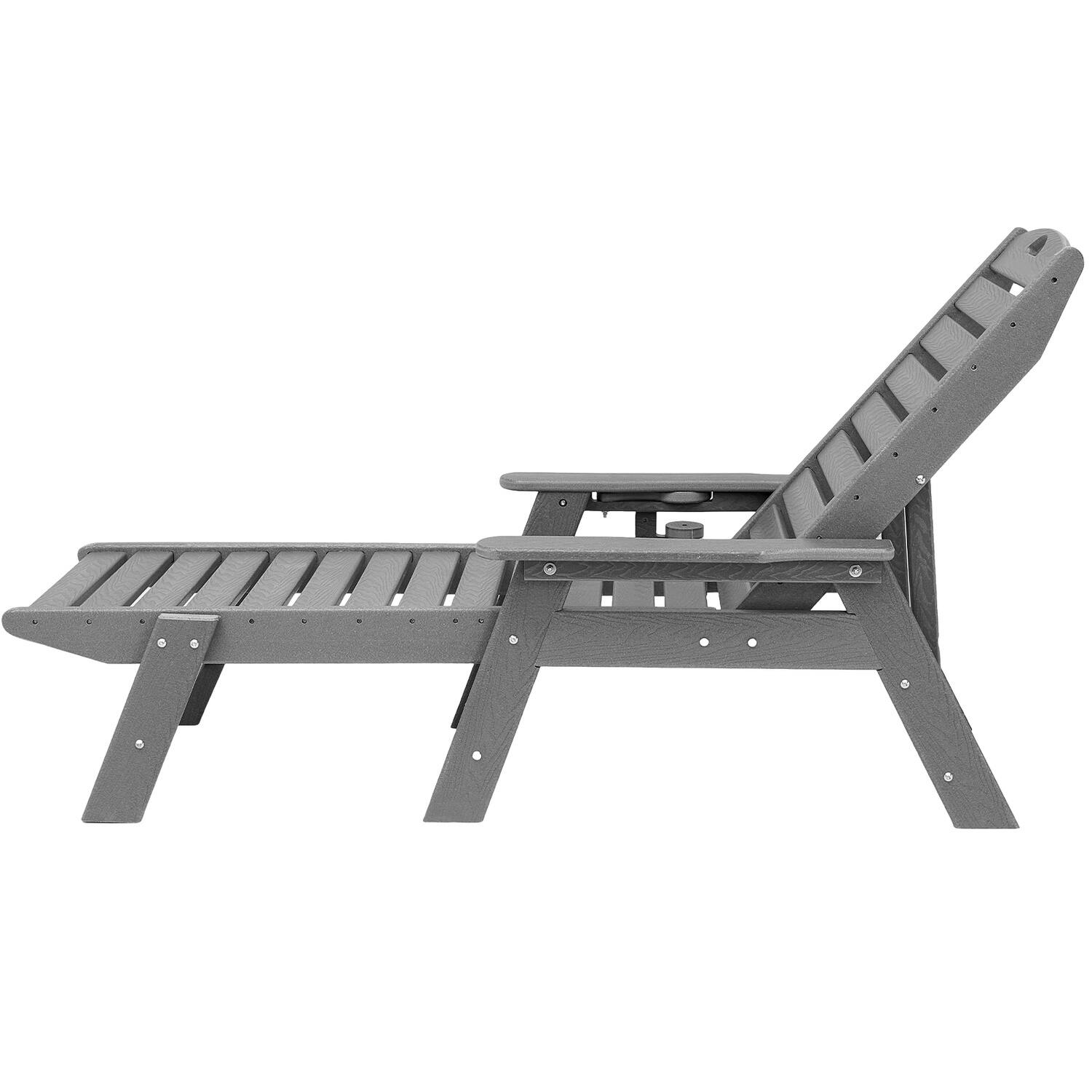 Alt View 7. Boyel Living - Outdoor Chaise Lounge Modern Adjustable Patio Recliner Chair - Gray.
