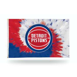 Rico Industries - Detroit Pistons Bold Tie Dye Design 3x5 Indoor/Outdoor Banner Flag - Multi