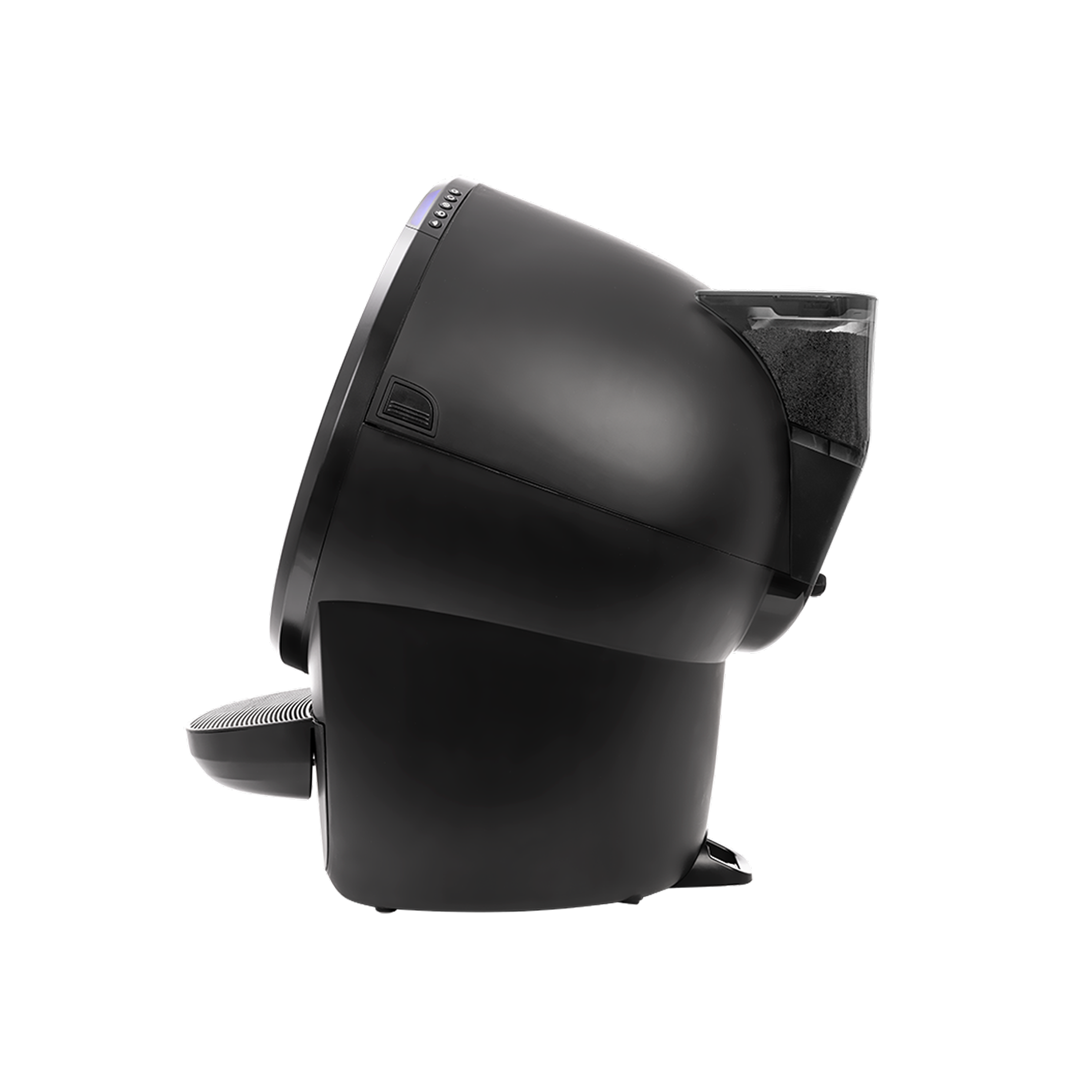 Left. Whisker - Litter-Robot 4 Litter Hopper Black - Black.