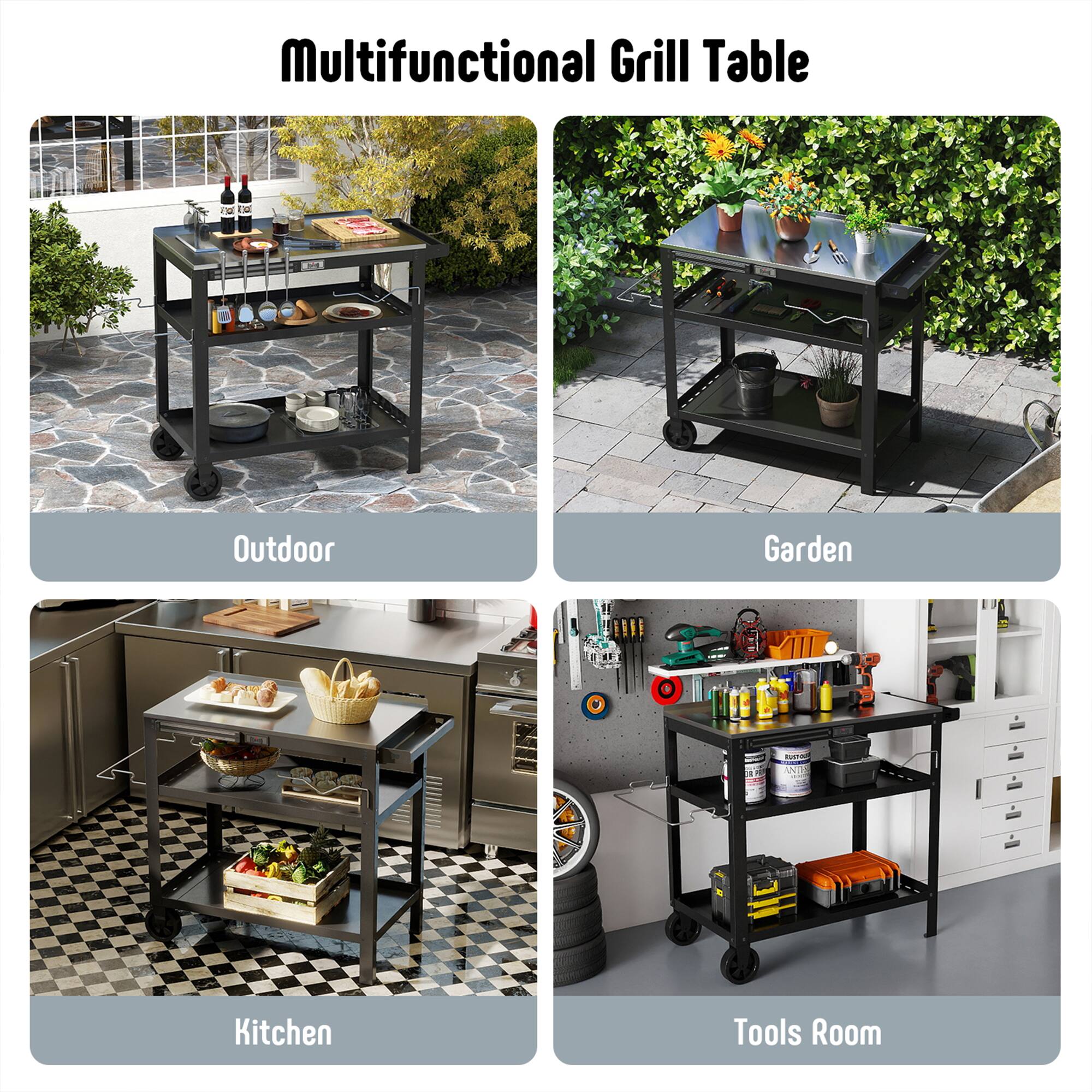 Multifunctional Grill Table

Outdoor  
Garden  
Kitchen  
Tools Room