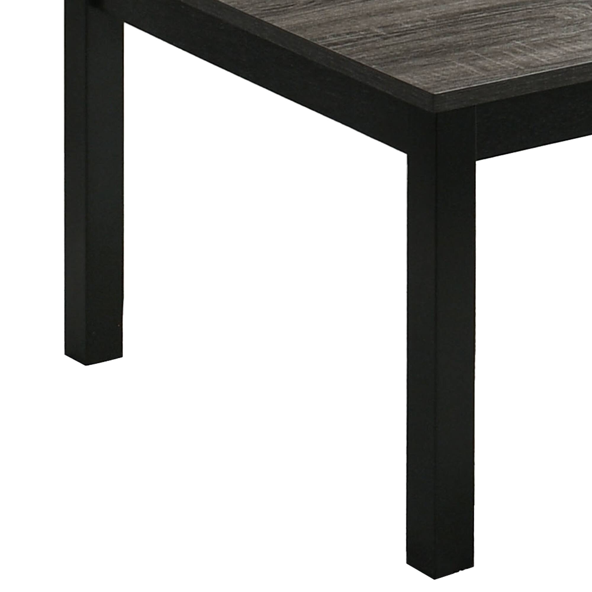Alt View 1. Vaczon - Modern 3Pc Table Set Featuring Rubberwood Solid Legs and Easy-Care Engineered Wood Surface - Gray.