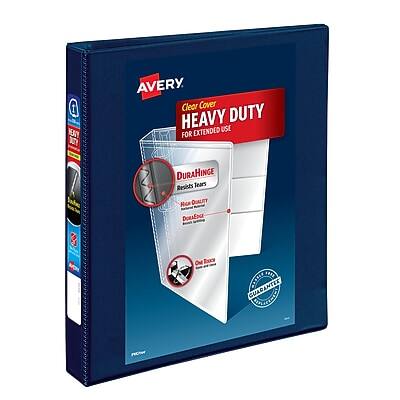 Avery Clear Cover Heavy Duty for Extended Use  
DuraHinge Resists Tears  
High Quality  
Dura-Fold  
Dura-Base  
Clear Cover  
100% Satisfaction Guaranteed