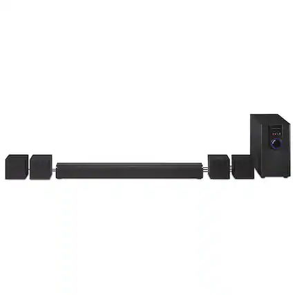 Front. iLive - iLive 5.1-Channel Home Theater System with Bluetooth, IHTB142B.