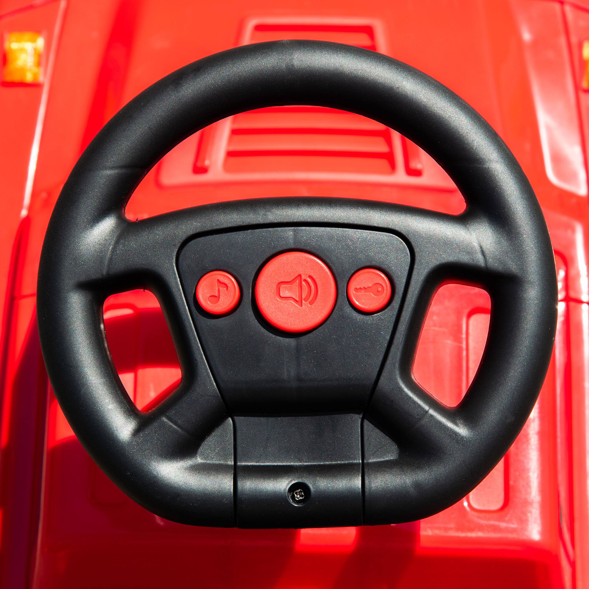 Alt View 4. Aosom - Kids Ride on Push Car, SUV Style Sliding Walking Car, Horn, Music, Working Lights, Storage, Anti-dumping System.